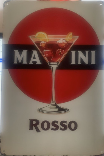 Martini rosso targa - rosso, vintage